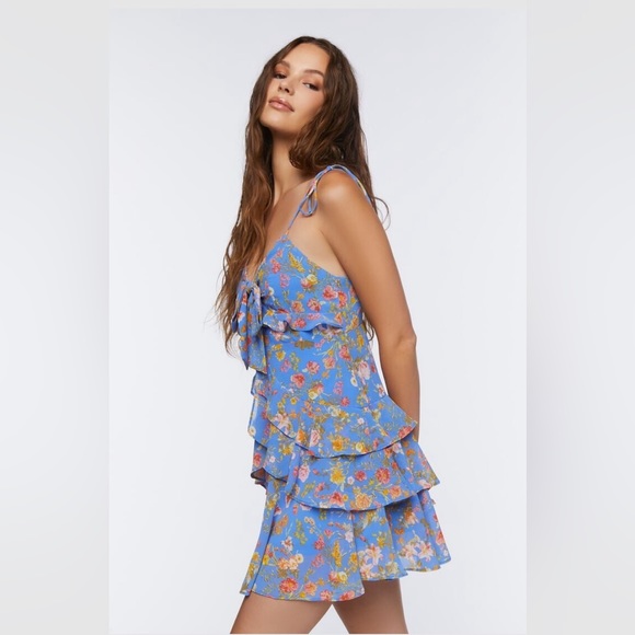 Floral Print Mini Dress - Picture 5 of 12